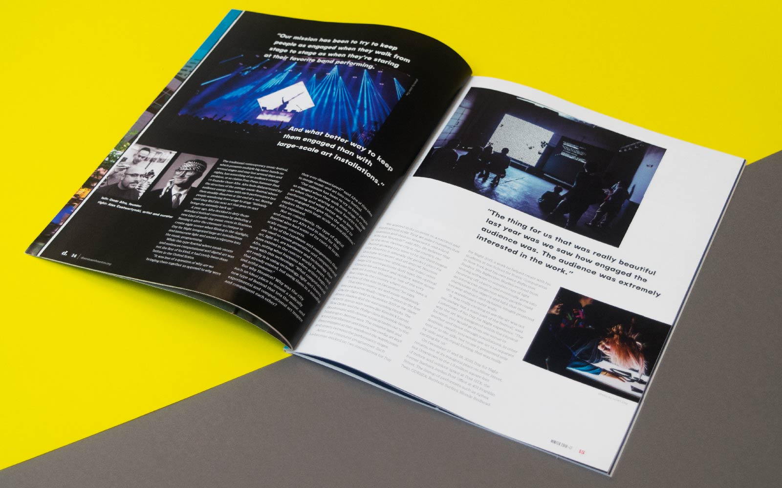 Downtown Magazine Day for Night spread